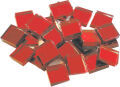 Mirror mosaic glass tiles red 10x10mm