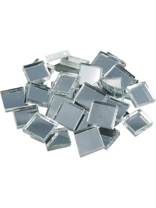 Mirror mosaic glass tiles silver 10x10mm