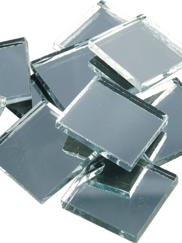 Mirror mosaic glass tiles silver 15x15mm