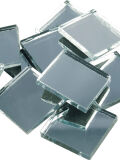 Mirror mosaic glass tiles silver 15x15mm