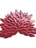 Mosaic Tile Glaced oval Merlot, 14-21mm x 5mm, 50g
