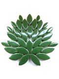 Mosaic Tile Glaced oval Pesto, 14-21mm x 5mm, 50g
