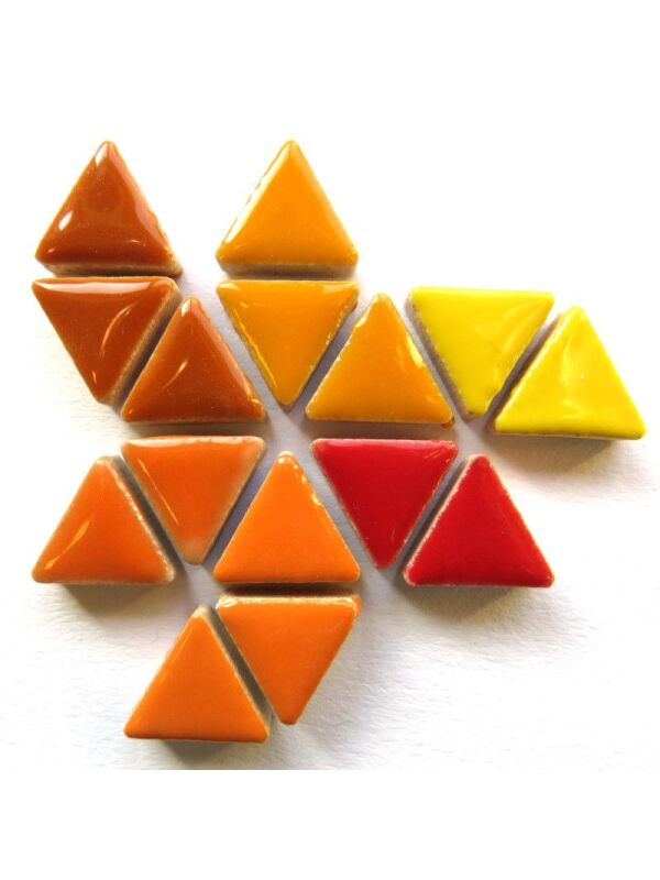 Glaced Mosaic Triangles, Sunny Mix 15 x15x15mm, 100g