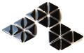 Glaced Mosaic Triangles, Black 15 x15x15mm, 50g