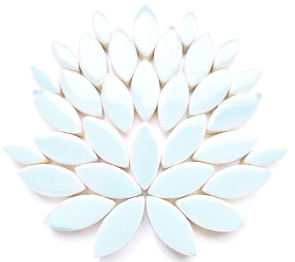 Mosaic glaced oval ICE Blue , 14-21mm x 5mm, 50g
