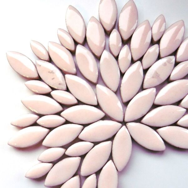 Mosaikstein oval Sweet Pink, Mosaik glasiert, 14-21mm x 5mm, 50g
