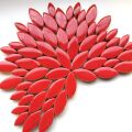Mosaikstein oval Poppy Red, Mosaik glasiert, 14-21mm x...