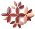 Mosaikstein oval, glasiert, Bouquet Mix 14-25mm x 5mm, 50g
