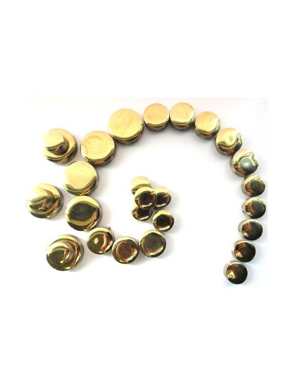 Ceramic Discs, Gold 12/15/20mm Diameter, 50g