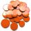 XL Ceramic Discs, Popsicle Orange, Mosaikstein glasiert,  25/30/35mm Durchmesser, 100g
