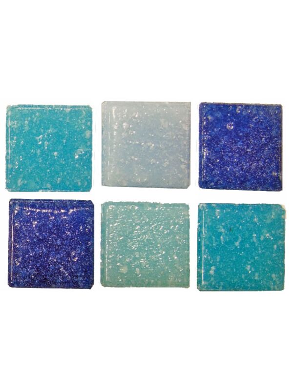 Glassteine Mosaik Joy blau mix 10x10