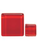 Glass stones mosaic soft red 10x10mm