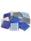 Glass stones mosaic soft blue mix 20x20mm