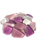 Glass stones mosaic soft purple mix polygonal
