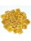 Glass stones mosaic soft yellow glitter 10x10mm