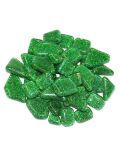 Glass stones mosaic soft green glitter polygonal