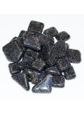 Glass stones mosaic soft black glitter polygonal