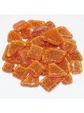 Glass stones mosaic soft orange glitter polygonal