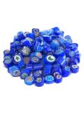 Glass stones mosaic Millefiori blue mix D=7-8mm