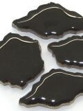 Flip ceramics mosaic stones of glazed porcelain velvet black