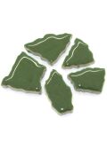 Flip ceramics mosaic stones of glazed porcelain moss green