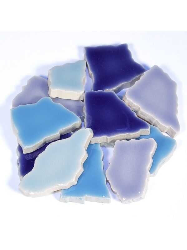 Flip Keramik Mosaiksteine aus glasiertem Porzellan blau mix