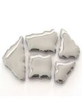 Flip ceramics mosaic tiles of glazed porcelain deluxe silver