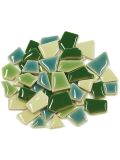 Flip mosaic tiles ceramic MINI green mix