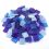 Glas Mosaik Tiffany blau-mix 10x10 200g