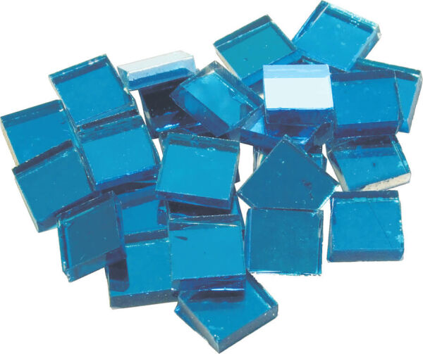 Mirror mosaic glass tiles blue 10x10mm