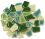 Flip Mosaiksteine Keramik MINI grün mix; 500g