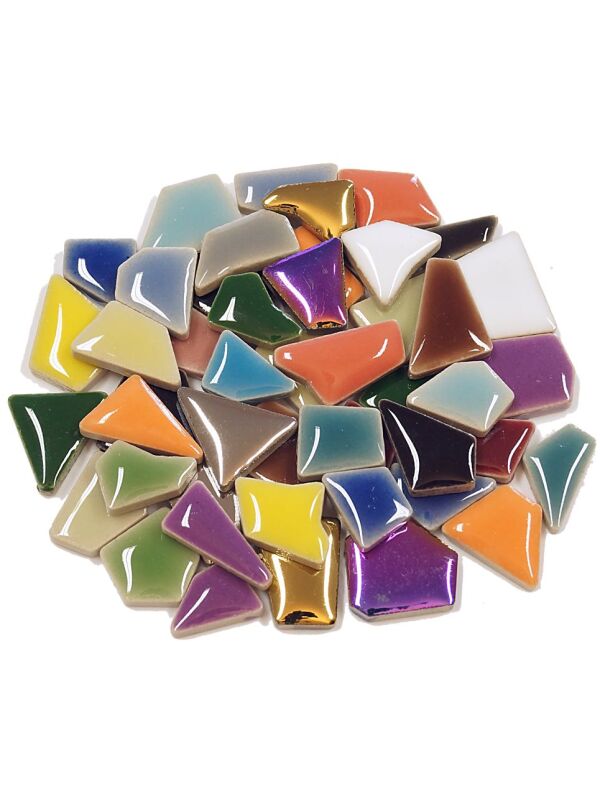Flip Mosaiksteine Keramik MINI bunt mix; 500g