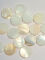 Mosaic stones mother of pearl round d=10 50g