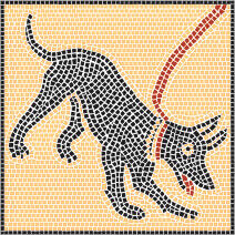 Mosaic templates template dog I