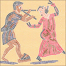 Mosaik-Vorlagen Vorlage Tänzer 30x30cm