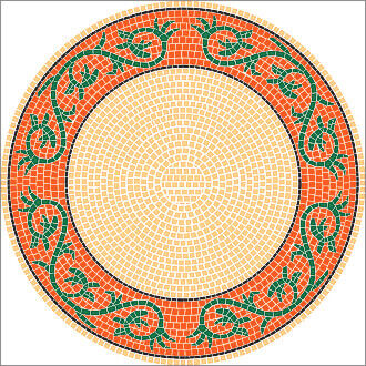 Mosaik-Vorlagen Vorlage Rom d=60cm