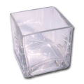 Glass cube for tea lights Mosaic wind light 8x8x8cm
