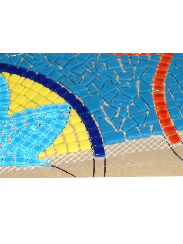 Mosaik Netz II; 100x100cm