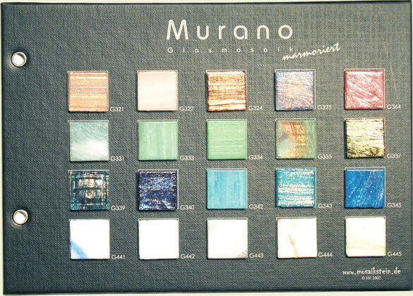 Mosaic pattern board Murano glass marble.
