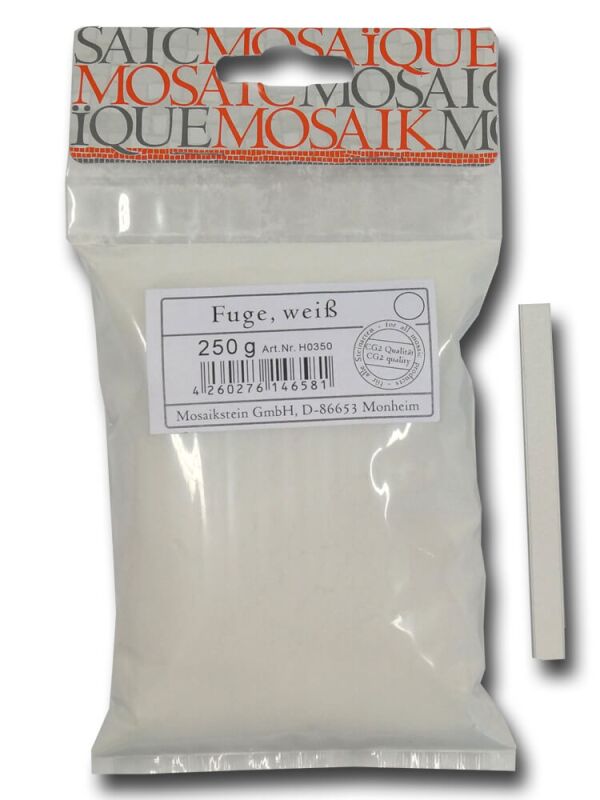 Mosaic grout CG2, white in bag