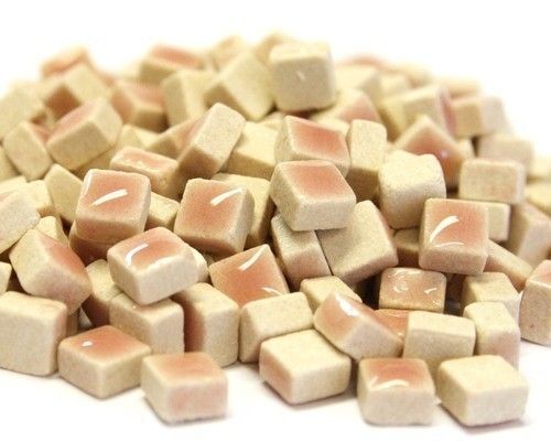Mosaic tiles mini pink mosaic glazed, 5 x 5 x 3 mm, approx. 250 pieces,Dusty Rose