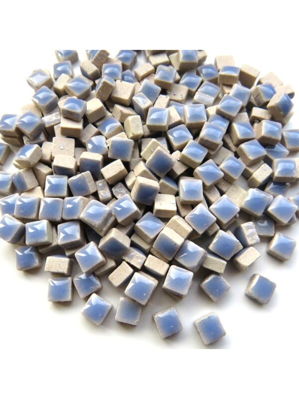 Mosaic tiles mini cornflower blue, glazed, 5 x 5 x 3 mm, approx. 250 pcs,Cornflower