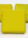Ice glass opaque 15x15mm mosaic tiles yellow
