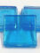 Eis Glas transp. 15x15mm Mosaiksteine, hellblau