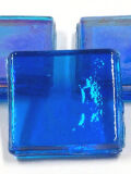 Eis Glas transp. 15x15mm Mosaiksteine, blau