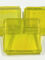 Ice glass mosaic tiles transparent 15x15mm (0,6x0,6 inch),  yellow
