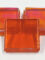 Eis Glas transp. 15x15mm Mosaiksteine, orange