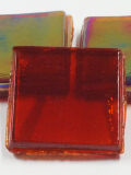 Eis Glas transp. 15x15mm Mosaiksteine, rot